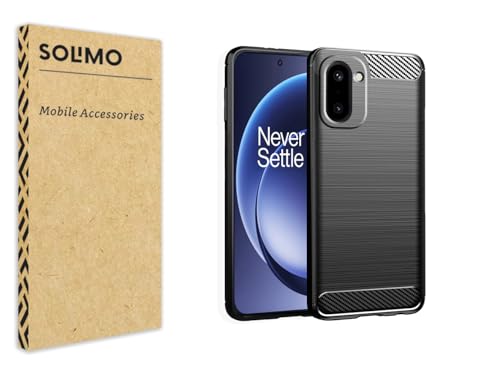 Image of Amazon Brand - Solimo Back Cover Case for OnePlus 15R 5G | Compatible for OnePlus 15R 5G Back Cover | 360 Degree Protection | Soft and Flexible (TPU | Matte Black)