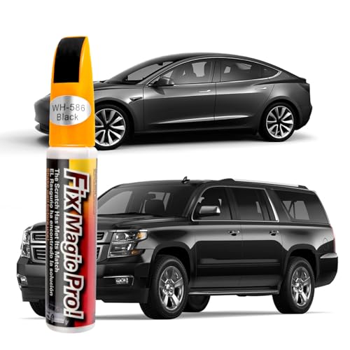 Touch Up Paint for Cars,2-in-1 Car Paint Scratch Repair Pen with Brush & Nib for Quick Scratch Fixes,Multi-purpose Car Touch Up Paints Pen for Auto Body,Doors,Bumpers (Black)
