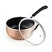 Cook N Home, Copper/Brown 8-Piece Nonstick Heavy Gauge Cookware Set,2581