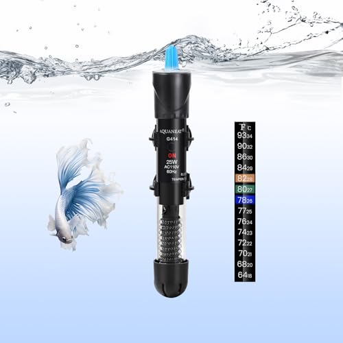 AQUANEAT 25W Aquarium Heater with Thermometer