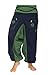 Produktbild GURU SHOP Haremshose Pluderhose Pumphose Aladinhose Spirale, Damen, Schwarz/grün, Baumwolle, Size:L (40), Pluderhosen & Aladinhosen Alternative Bekleidung