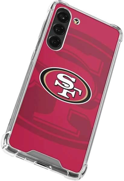 Skinit Clear Phone Case Compatible with Galaxy S23 Plus - Officially Licensed NFL San Francisco 49ers Double Vision Design