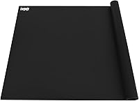 Foepoge 36.2x24 Extra Large Silicone Mat for Epoxy Resin Crafts - Nonstick, Heat-Resistant Countertop Protector & Non-Slip Kitchen Placemat, Black