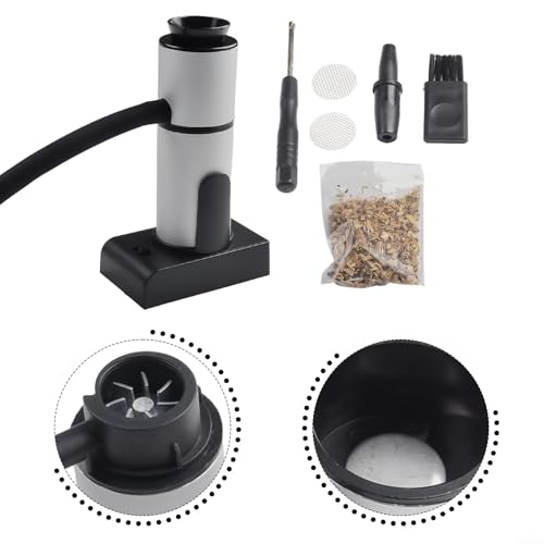 Handheld Smoke Infuser para Alimentos y Bebidas, Generador Frío Portátil con Manguera para BBQ, Cócteles, Carne, Queso, Cocina, Bar y Camping al Aire Libre (plata) miniatura 5