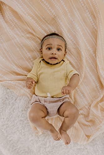 Image of Mini Wander Swaddles for Newborns Muslin Swaddle Blankets - Breathable Soft Gender Neutral Receiving Blanket Baby Essentials | 47 x 47 Cotton - (Terrain (Apricot)