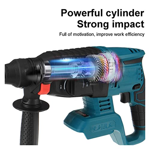 TEMSOOM Hand-Elektrohammer, wiederaufladbarer, bürstenloser, kabelloser Bohrhammer, Schlagbohrmaschine, Abbruch… – Bild 5