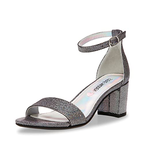Steve Madden Girls Shoes Girls Carrson Heeled Sandal, Pewter Iridescent, 1 Little Kid #TOP11