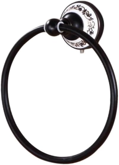 Homoyoyo Retro Style Bath Towel Ring Polished Metal Towel Holder Sturdy Base Rotating Design for Easy Use