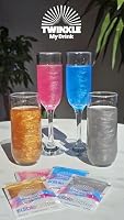 Twinkle my Drink Glitzerpulver für Getränke (Gold Silber Rosa Blau - für über 100 Getränke) – Ansicht 2