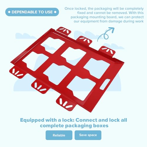 Boîtes à outils suspendues avec ce support mural rouge robuste - 3