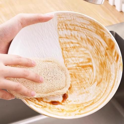 Miniatura 5 de 6 Paños De Cocina De Luffa Natural, Esponja De Lufa, Para Eliminar Manchas De Aceite, Cepillos De Limpieza De Cocina
