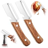 PEDFKLTU Multifunctional Stainless Steel Peeler with Wooden Handle