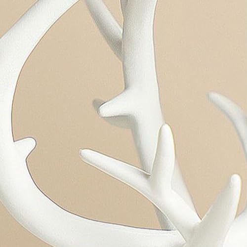 Figuras de reno en set de 2 piezas de resina duradera para decoración de mesas 8