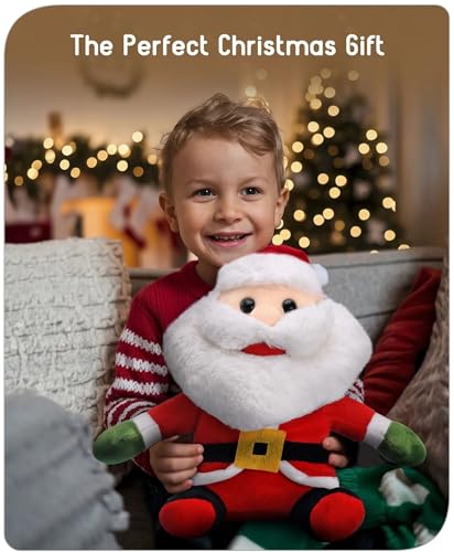 Image of Tickles Santa Claus Soft Stuffed Plush Toy for Kids Boys & Girls Christmas Day (Size: 30 cm, Color: Red & White)