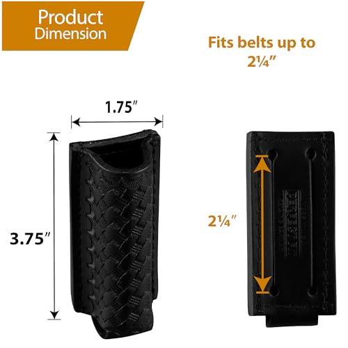 Cuir noir de qualité supérieure pour le support de lampe de poche Shield Wallets Strion