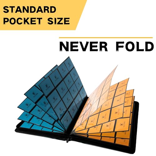 1000+ Pockets Trading Card Binder, 16-Pocket Card Ablum Compatible with MTG,Sports Cards &amp; Other Standard Size Trading Cards (Black)