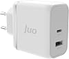 Juo 65W GaN USB-C  USB-A Charger PD Fast Charger with iPhone & iPad & Macbook & Notebook Compatible