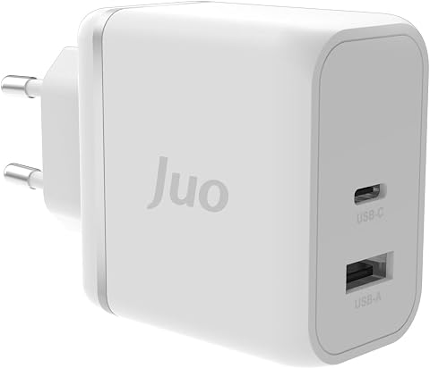 Juo 65W GaN USB-C + USB-A Şarj Aleti iPhone & iPad & Macbook & Notebook Uyumlu PD Hızlı Şarj Cihazı