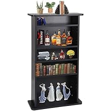 Nouva Media Storage Cabinet-DVD, CD, Blue-Rays, 5 Adjustable Shelves Hutch Cabinet, Games DVD Storage Tower Shelf Rack Standing Shelves
