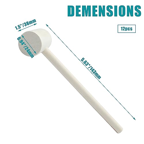 Image of Litoexpe 12pcs Mini Wooden Hammers 38x24mm