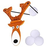 ArtCreativity Indoor Snowball Fight Slingshot, Reindeer Slingshot Toy with 3 Balls, Shoots Balls Over 10 Feet, Kids Cool Reindeer Toy, Sling Shot Reindeer Toy Shoots Fake Snowballs, Stocking Stuffers