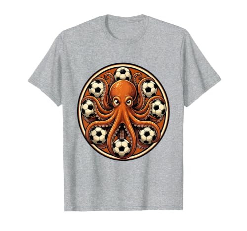 Octopus Soccer Player Eight Ball Juggler T-Shirt, Men,