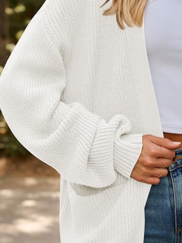 Image of LILLUSORY Womens Oversized Cardigans Soft Knit Cardigan Sweater with Pockets