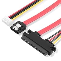ELFJMZP SATA Daten- und Stromkabel PH2.0 4Pin auf 7+15Pin 2-in-1 Adapter SATA III 6 Gbit/s für HDD SSD optisches Laufwerk PC Netzteil Mainboard – Ansicht 4