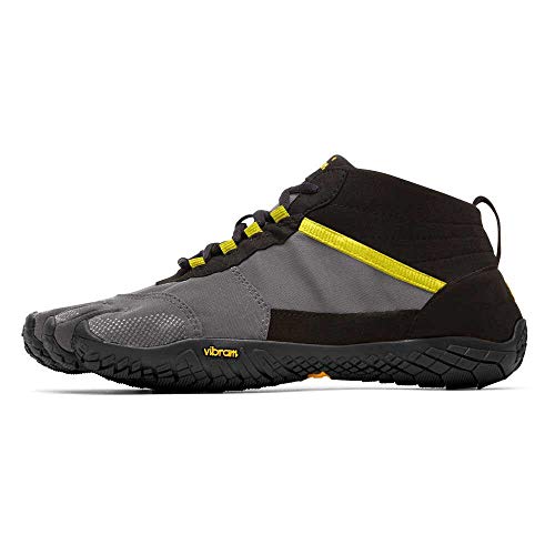 Vibram V-Trek Zehenschuhe für Damen in Schwarz/Grau/Zitronengelb, Größe 36 EU