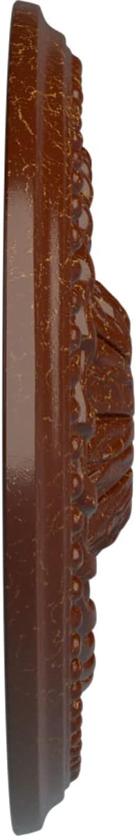 Ekena Millwork CM18SABMC Saverne Ceiling Medallion, Burnished Mahogany Crackle