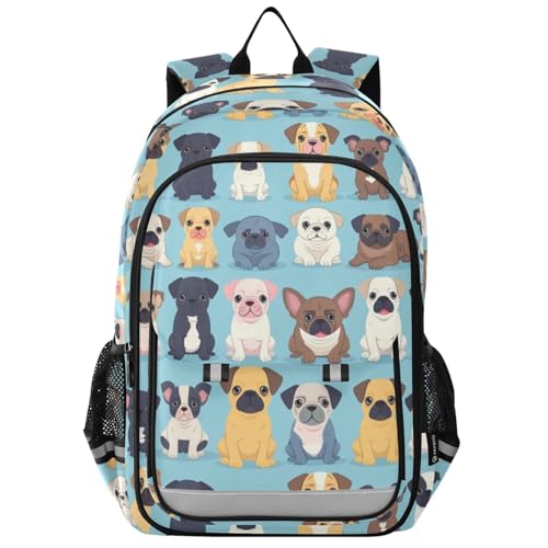 Sac à dos motif chiens enfants avec compartiment ordinateur portable