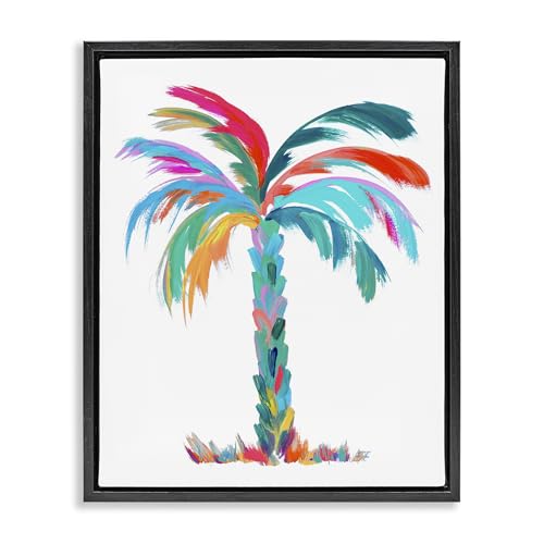 Vivid Palm Tree Tropical Botanical, 25 x 31 Inch Canvas in Floater Frame