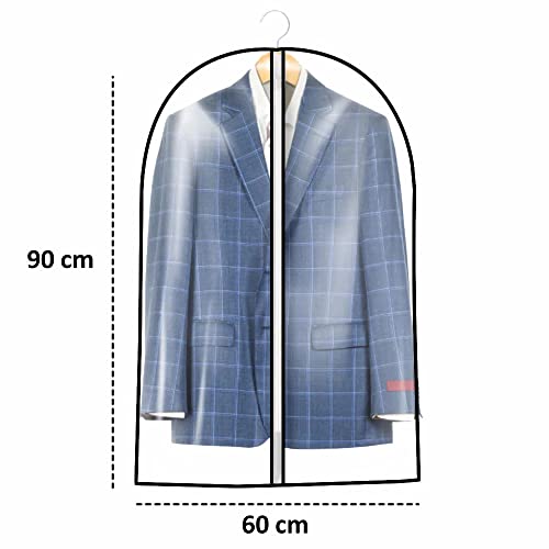 Kit 5 Porta Terno Capa Terno Protetora de Roupa Com Zíper Proteção Vestido Roupas