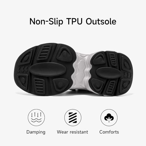 BEAU TODAY Womens Chunky Sneakers Platform Fashion Sneakers for Women Non-Slip Breathable Women's Dad Shoes Comfortable Lace-up Wide Width Tennis Shoes4