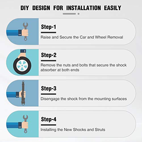 Shocks,Eccpp 4X Shocks Absorbers For Chevy/For Gmc/Front Rear 2007-2012 For Chevy Equinox,2010-11 For Gmc Terrain,2007-09 For Pontiac Torrent,2008-2010 For Saturn Vue 335072 335073 345055 Auto Shocks #TOP5