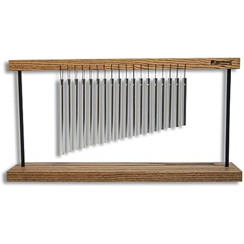 Treeworks Chimes Medium Top Bar Chime — Made in U.S.A. — for Percussion Tables, Desks, Classroom Music, Meditation or Yoga, Includes Tennessee Hardwood Stand, inch (TRE9t) Cover