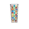 Magcolor Hand Painted Colorful Woven Glass Vase -Crystal Flower Vase- 7.7 inch, Glass Plant Vase for Floral Arrangements, Centerpieces, Weddings, Housewarming, Centerpiece Home Deco