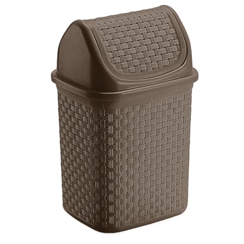 Lixeira Rattan, para Pia, 4,5 Litros, Marrom, Nitron