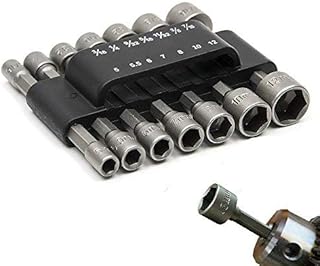 Yakamoz 14pcs 1/4 Inch Hex Shank Power Nut Driver Drill Bit Set Metric Socket Wrenc Screw