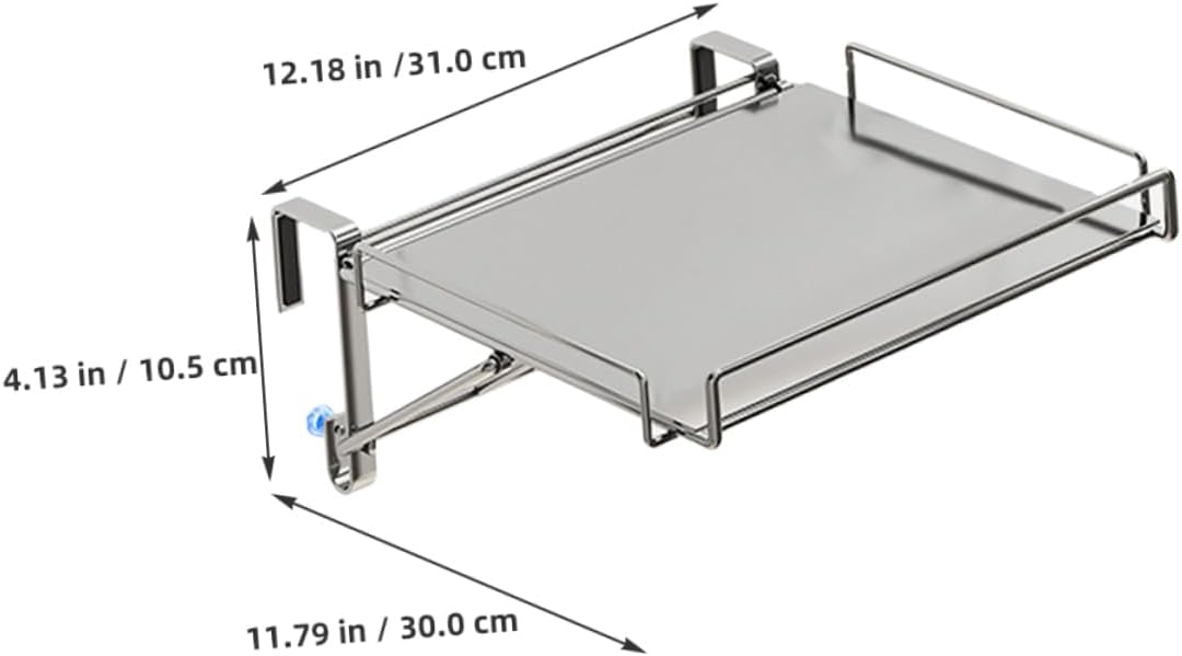 Cabilock Foldable Kitchen Cabinet Door Shelf Organizer Space Saving Hanging Storage Rack for Bathroom and Kitchen Design with High Load Capacity for Easy