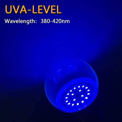 ZHMA UV LED Black Light Bulbs, 9W E26 LED Blacklight Bulb, Black Lights for Glow Party, Bedroom, Black Light Fluorescent Poster, Body Paint (6 Pack) by ZHMA - Image 4
