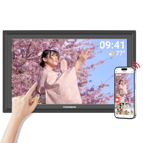 WiFi デジタルフォトフレーム 15.6インチ 1920×1080 32GB内蔵 FHD タッチスクリーン 256GB SDカードUSBメモリ対応 自動回転 遠隔転送 SDカードは別途購入が必要 1563