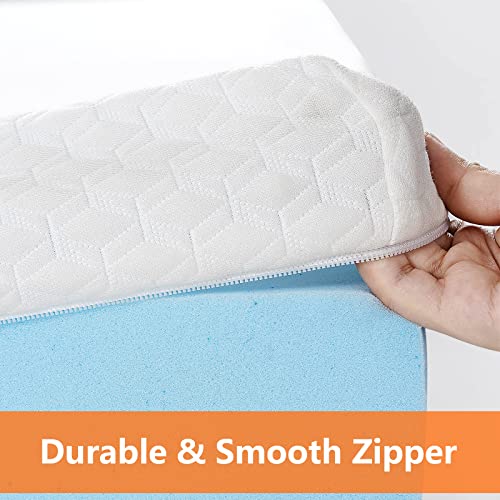 Onlimet Mattress Topper King, 3 Inch King Size Mattress Topper For Body Support & Pressure Relief With Breathable & Removable & Washable Bamboo Fiber Cover King Mattress Topper (76X80'') #TOP7