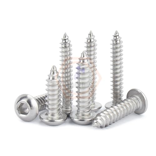 Tornillos autorroscantes de acero inoxidable M4x25mm 50 pcs miniatura 6
