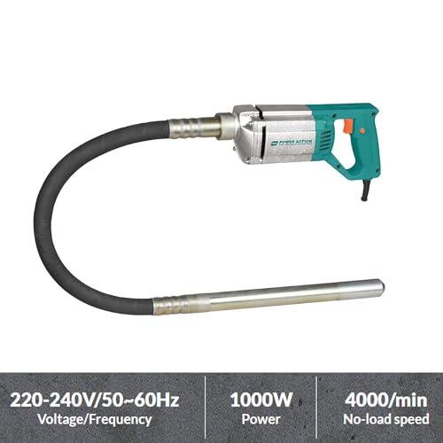 Image of Sulfar Power Action CV1000 Concrete Vibrator Input Power 1000W 220-240V, 50Hz No Load Speed 4000 /min Concrete Vibrator 35mmx1.5mm (CV1000)