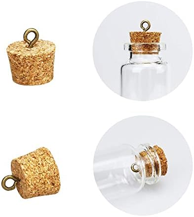 BiBiFly 40pcs 20ml Mini Glass Jars Bottles with Cork Stoppers, Clear Wish Bottles/Mini Vials Cork/Message Glass Bottle for Wedding Party Favors, DIY Arts Crafts Decoration etc