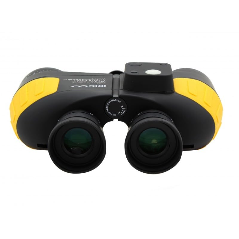 Jumelles Marines IRISCO 7x50 avec Compas rétroéclairé – Flottantes, étanches IPX7 – Vision Claire Multicouche – Prismes BaK4 – Idéales pour Navigation, Voile, Observation et activités extérieures