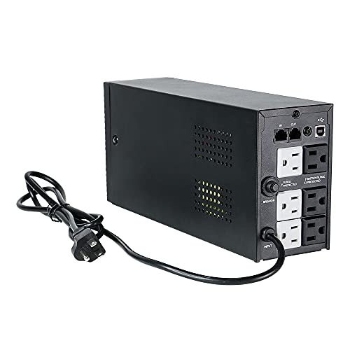 600VA/360W UPS Battery Backup and Surge Protector for Computers