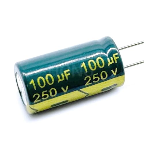 Condensateur 100 uF 250V radial 13x25mm haute tolérance thermique en aluminium