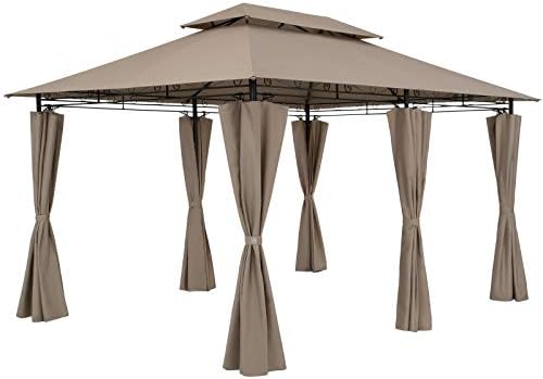 CASARIA® Cenador Topas 3x4m Metal Repelente al Agua UV50+ Paredes...